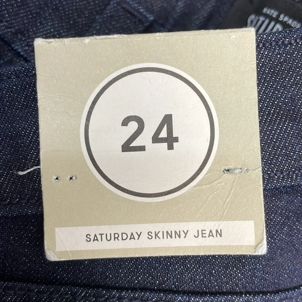 NWT Kate Spade Saturday Skinny Jeans Dark Wash Denim 24
